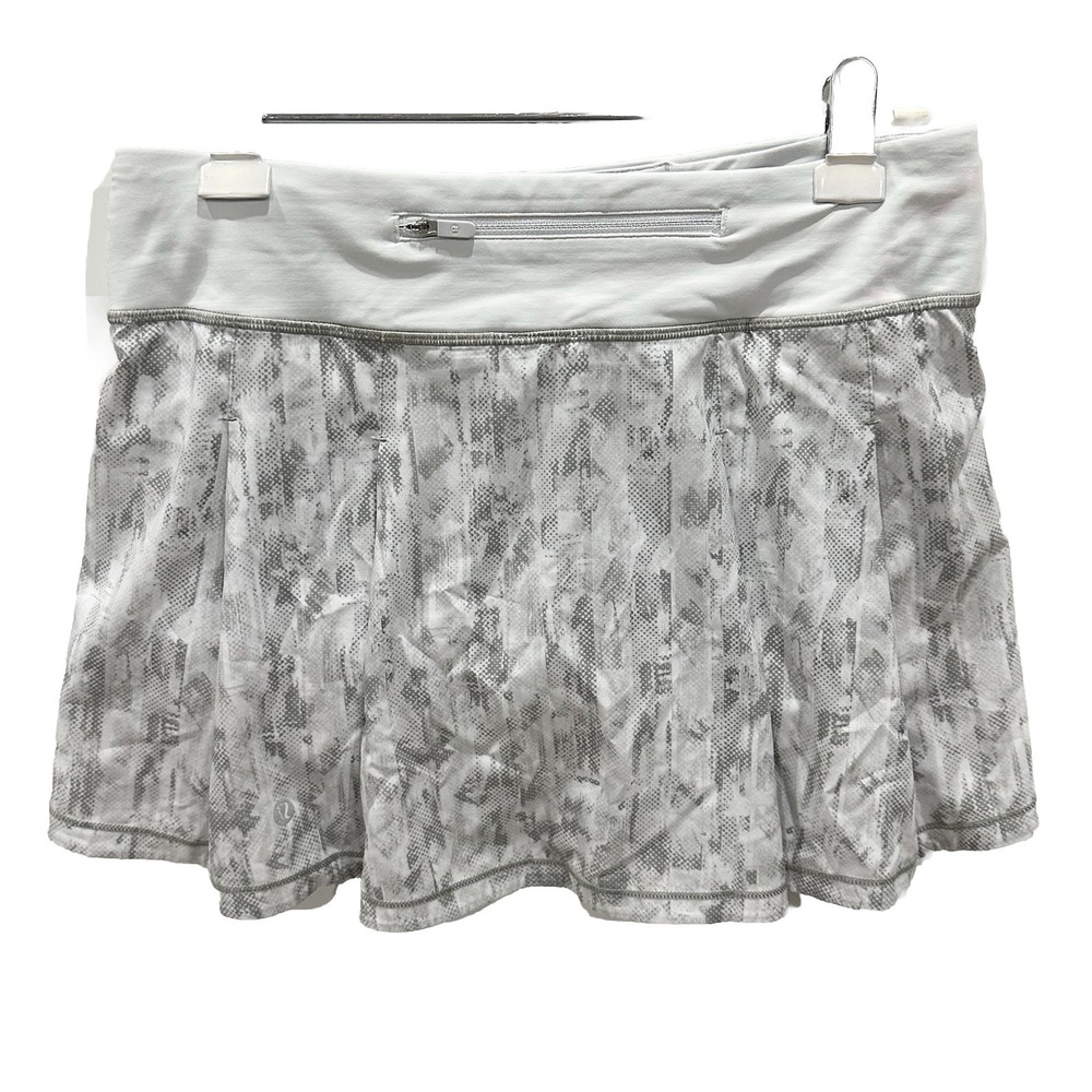 Lululemon‎ Pace Rival Skirt 6 Tall Mid-Rise City Breeze Alpine White Long Skort
